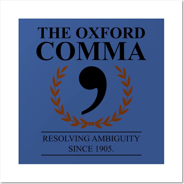 The Oxford Comma English Teacher Grammar Police Wall Art by swissles